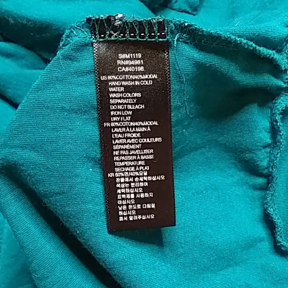 F21 Jewel Tone Layered Ruffle Yolk Cap Sleeve Top - Picture 3 of 5